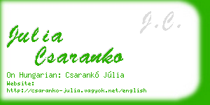 julia csaranko business card